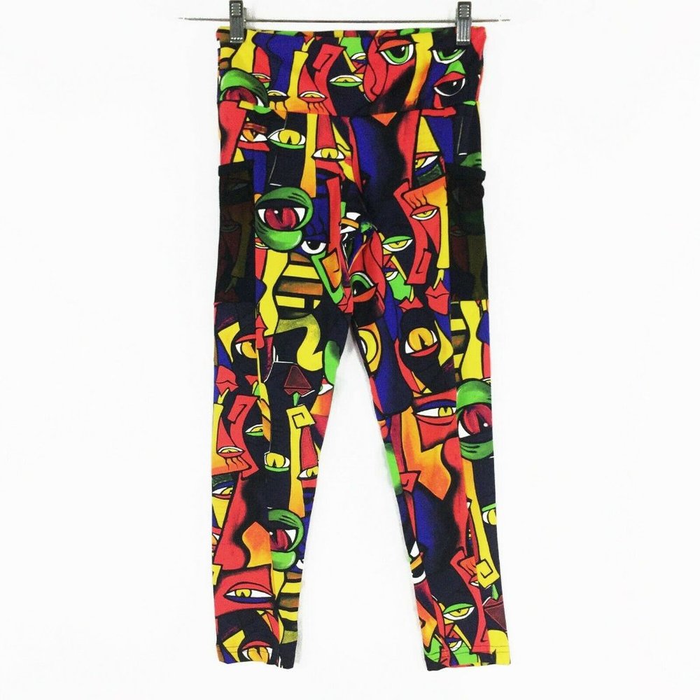 Lino Fitness Leggings w/ POCKETS High Waist Womens